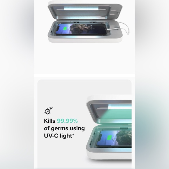 NIB PhoneSoap 3 UV Cell Phone Sanitizer & Dual Universal Cell Phone Charger Box - Picture 7 of 12